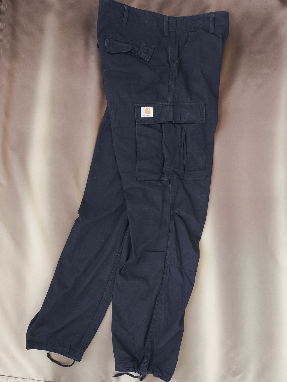 Carhartt WIP Ripstop Men’s Black Cargo Work Utility Streetwear Pants Size 36 XL